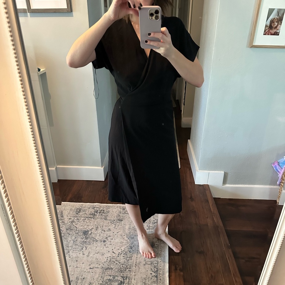 Black wrap dress